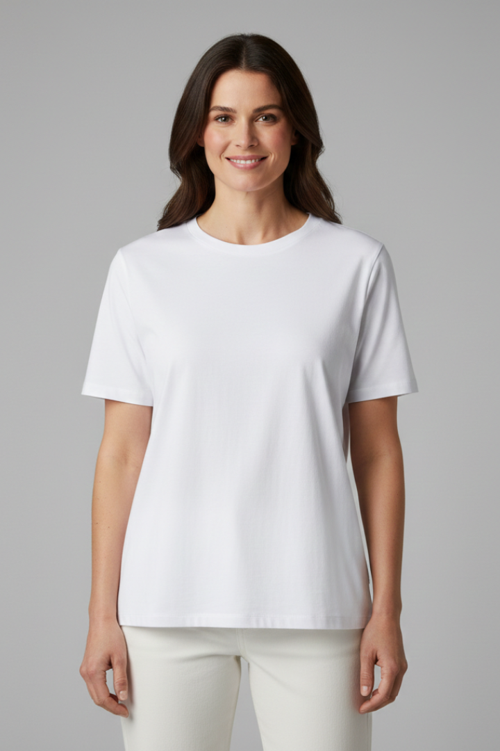 Lila | Luxe Round Neck Short Sleeve Tee