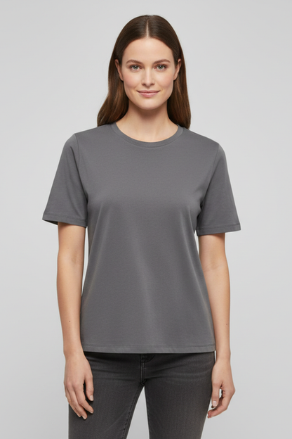 Lila | Luxe Round Neck Short Sleeve Tee