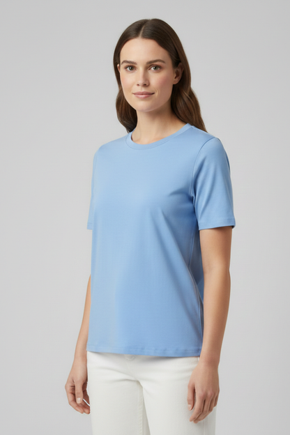 Lila | Luxe Round Neck Short Sleeve Tee