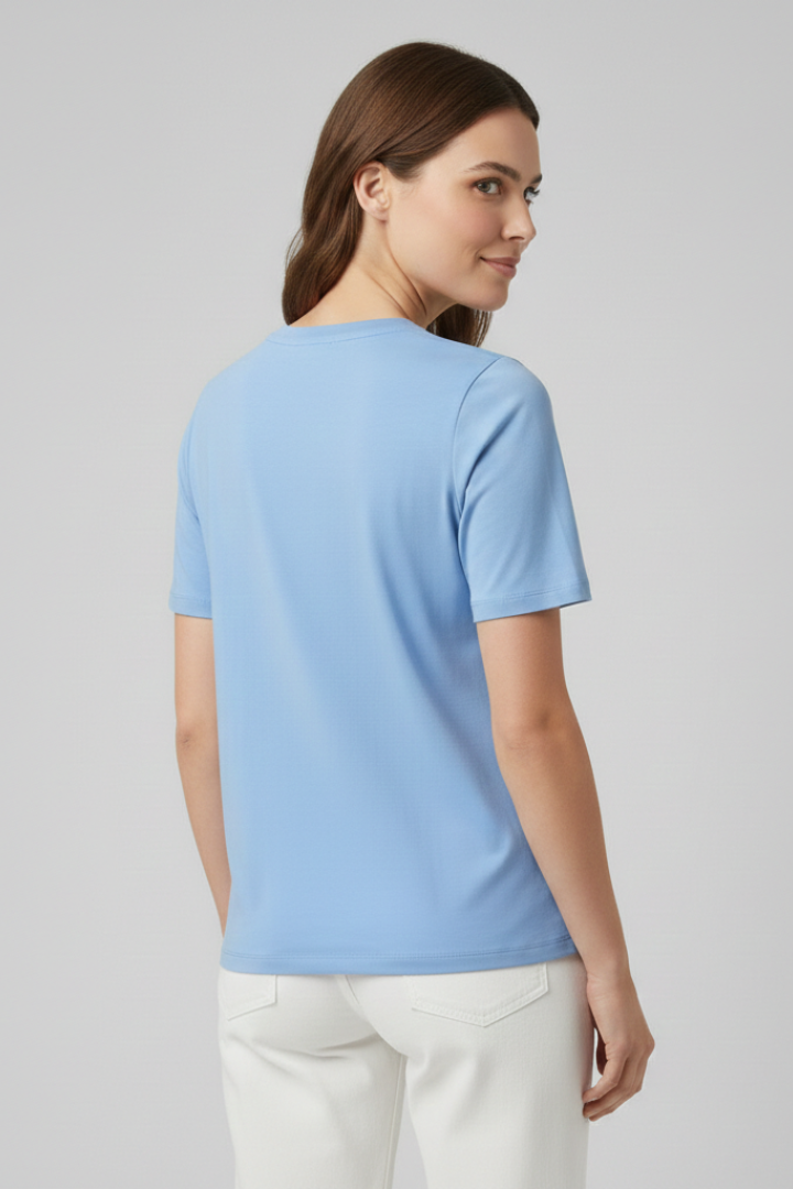 Lila | Luxe Round Neck Short Sleeve Tee