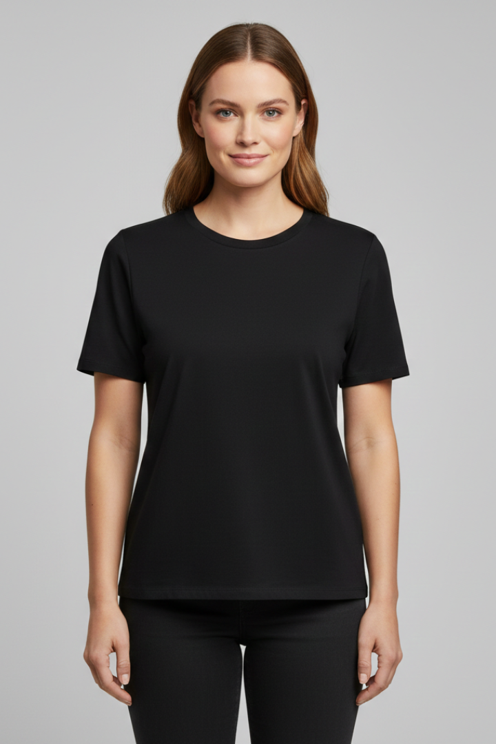 Lila | Luxe Round Neck Short Sleeve Tee