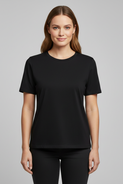 Lila | Luxe Round Neck Short Sleeve Tee