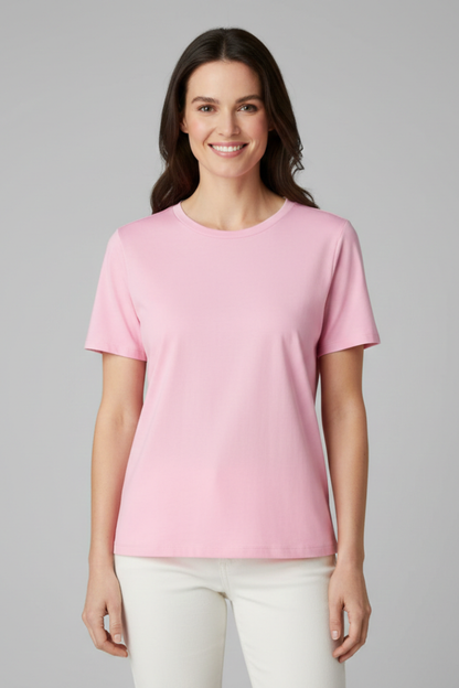 Lila | Luxe Round Neck Short Sleeve Tee