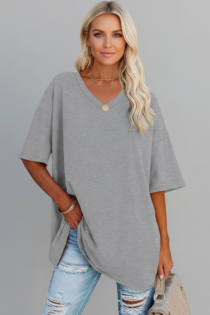 Lena | V-Neck Short Sleeve T-Shirt