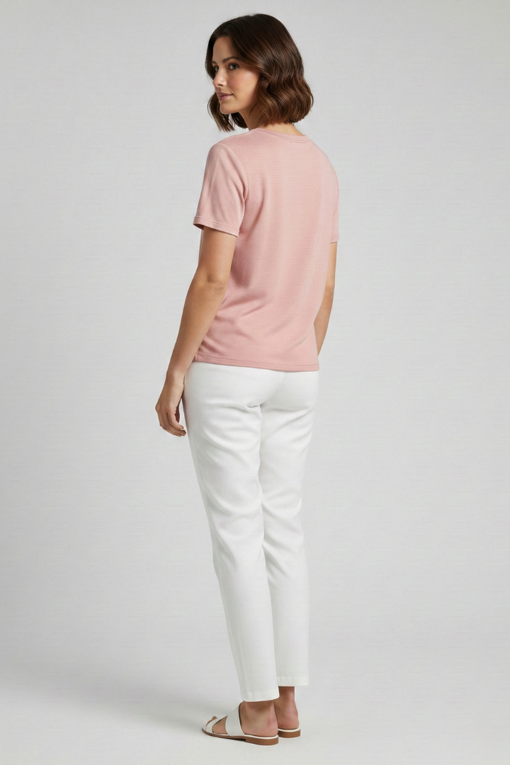 Lena | V-Neck Short Sleeve T-Shirt