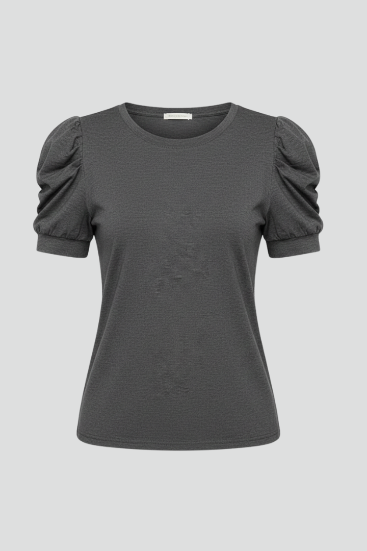 Lila | V-Neck Puff Sleeve T-Shirt