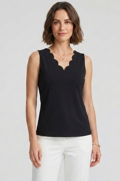 Lila | V-Neck Scalloped Tank Top