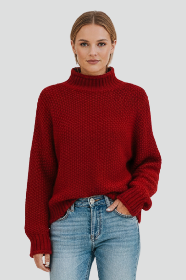 Lila | Textured Turtleneck Jumper