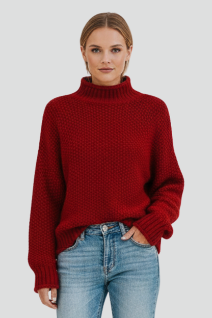 Lila | Textured Turtleneck Jumper