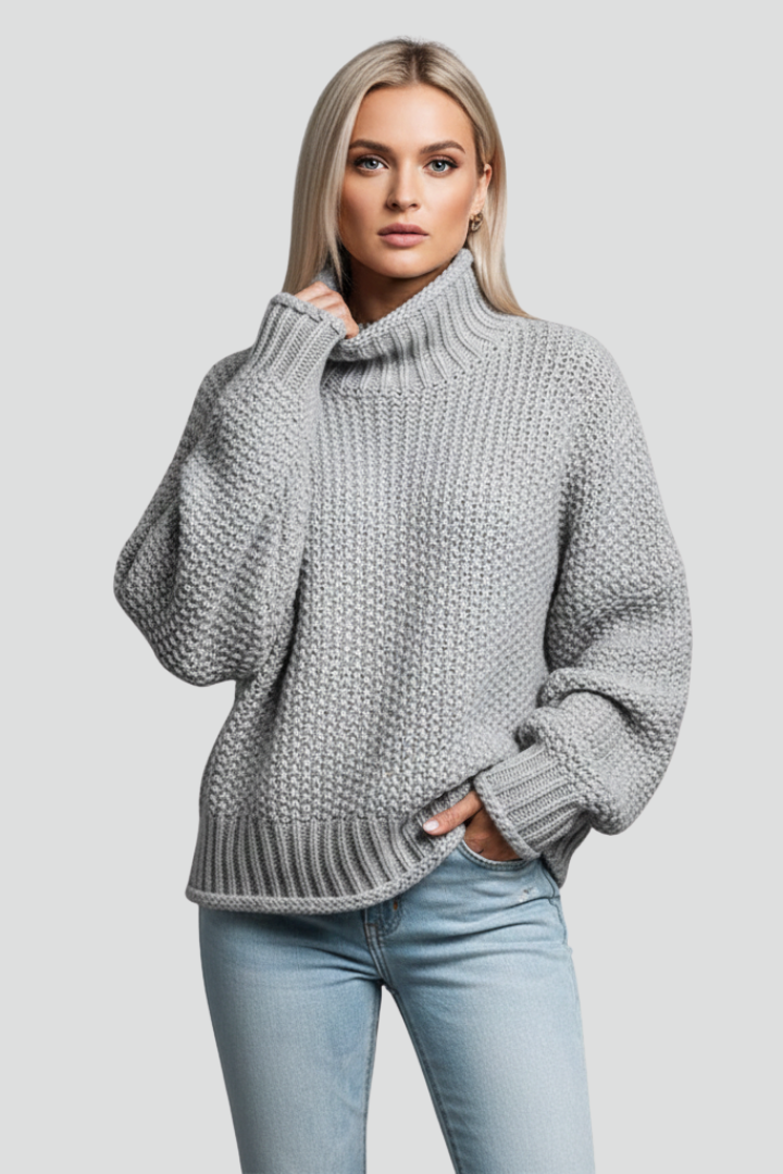 Lila | Textured Turtleneck Jumper