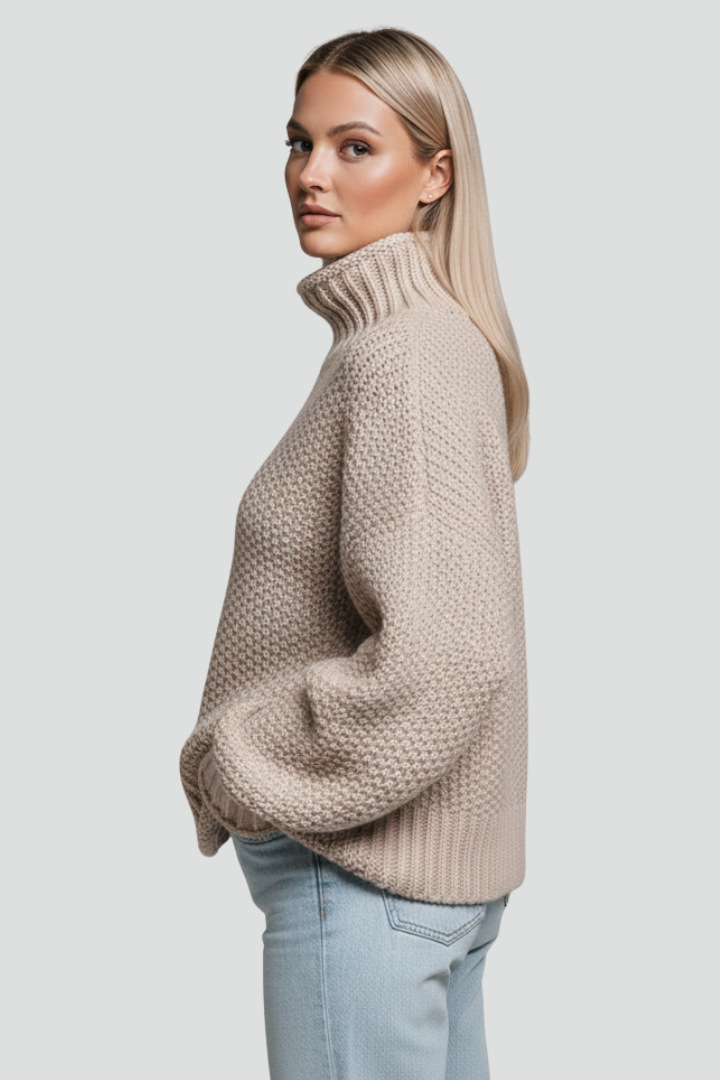 Lila | Textured Turtleneck Jumper