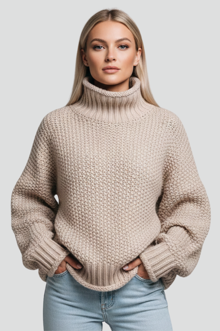 Lila | Textured Turtleneck Jumper