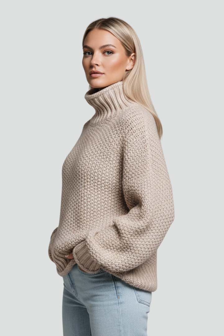 Lila | Textured Turtleneck Jumper
