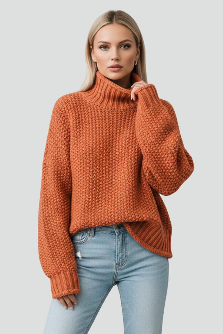 Lila | Textured Turtleneck Jumper