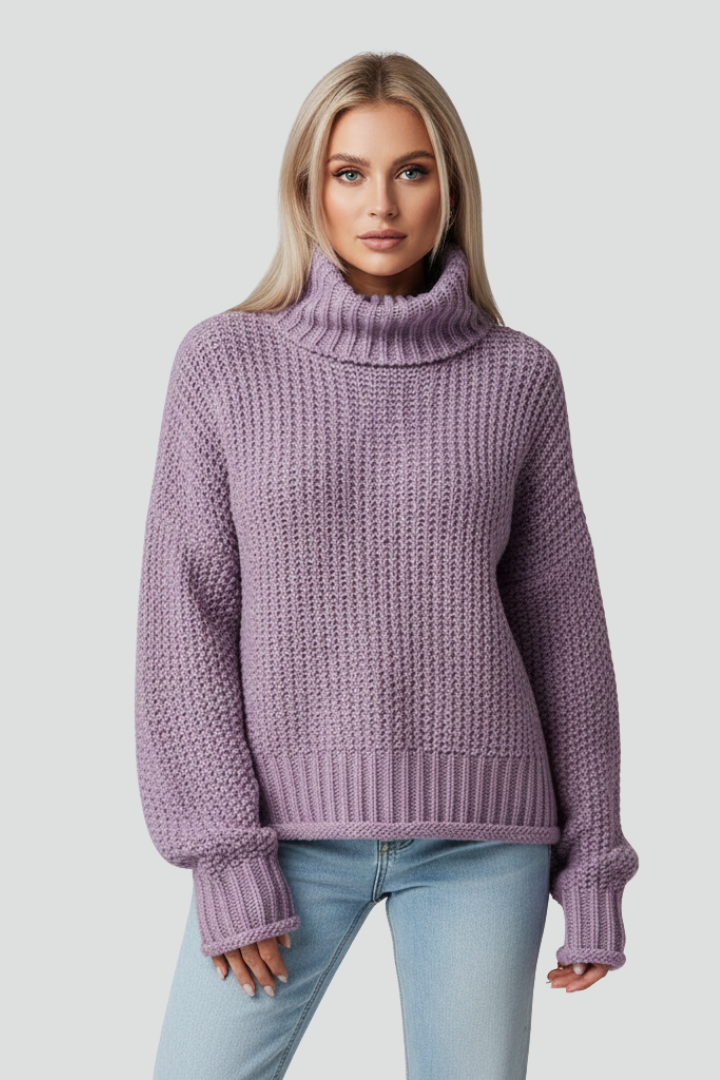 Lila | Textured Turtleneck Jumper