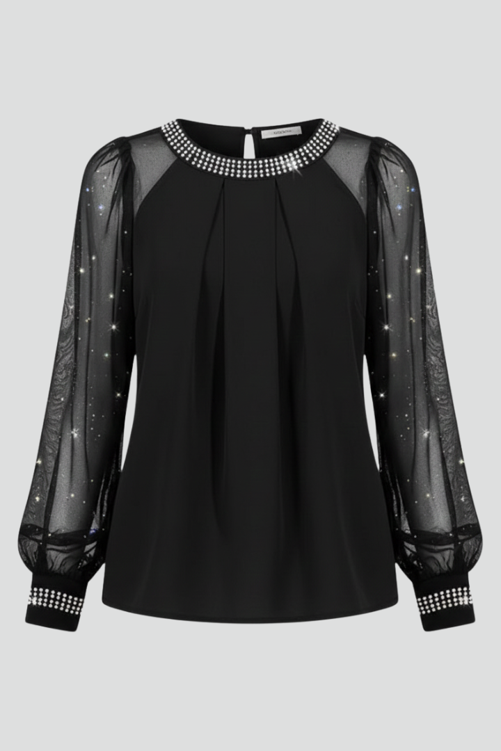 Lena | Chic Round Neck Long Sleeve Top