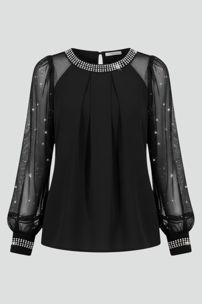 Lena | Chic Round Neck Long Sleeve Top