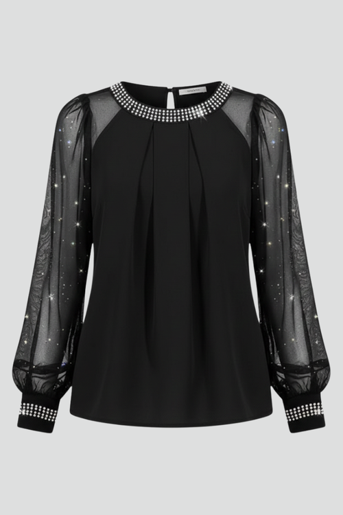 Lena | Chic Round Neck Long Sleeve Top
