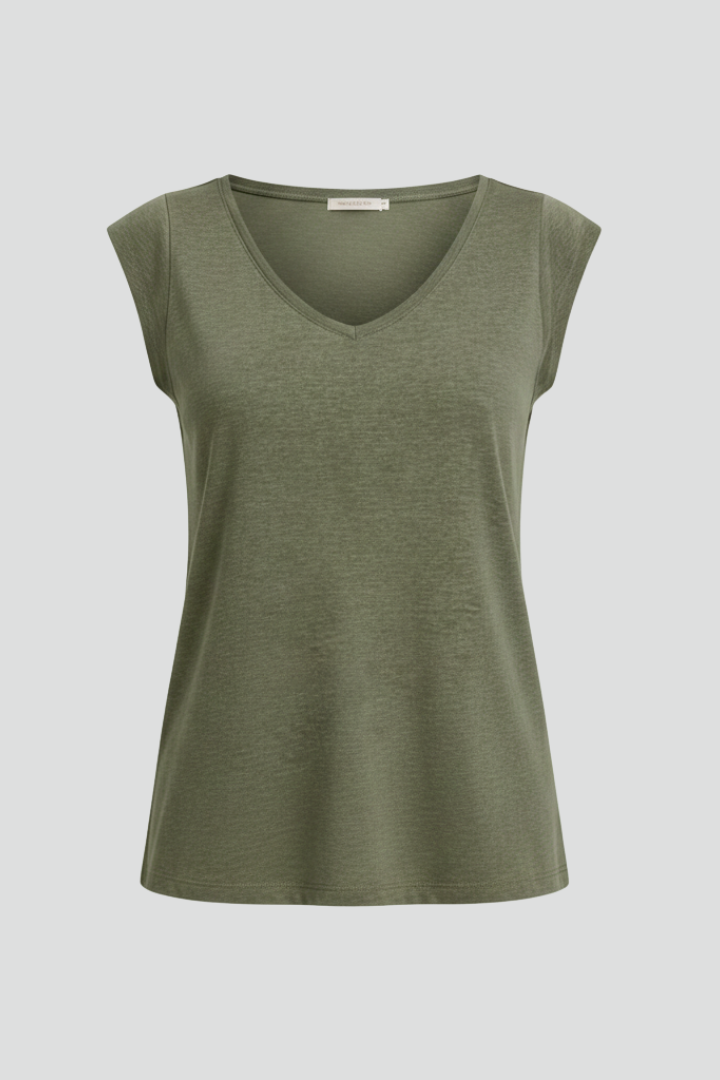 Lila | V-Neck Cap Sleeve Top
