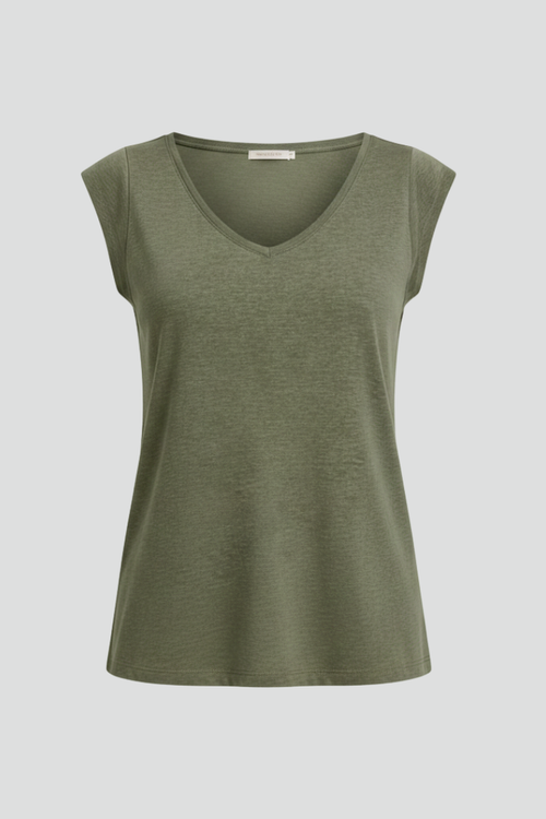 Lila | V-Neck Cap Sleeve Top