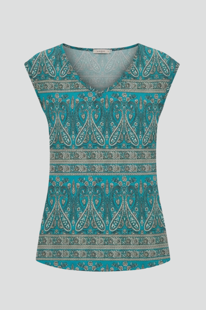 Lila | V-Neck Cap Sleeve Top