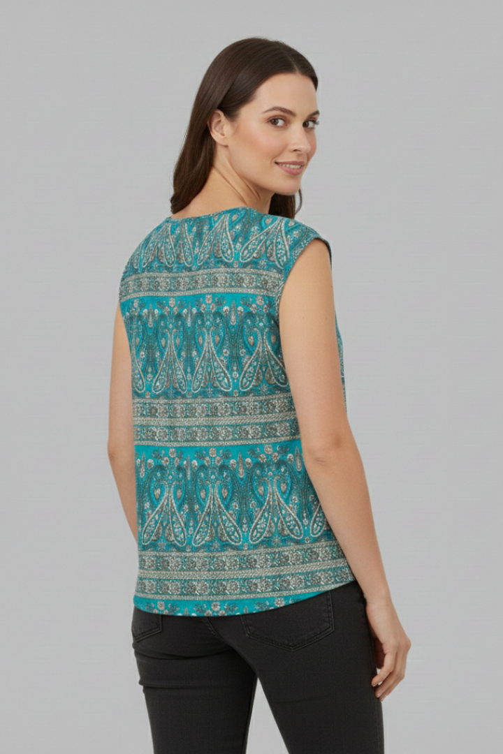 Lila | V-Neck Cap Sleeve Top