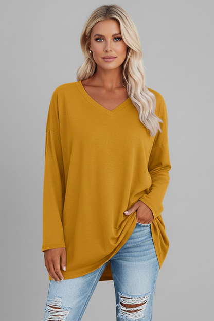 Lila | V-Neck Long Sleeve Top