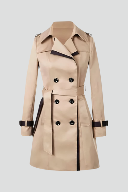 Isla | Textured Trench Coat with Belt