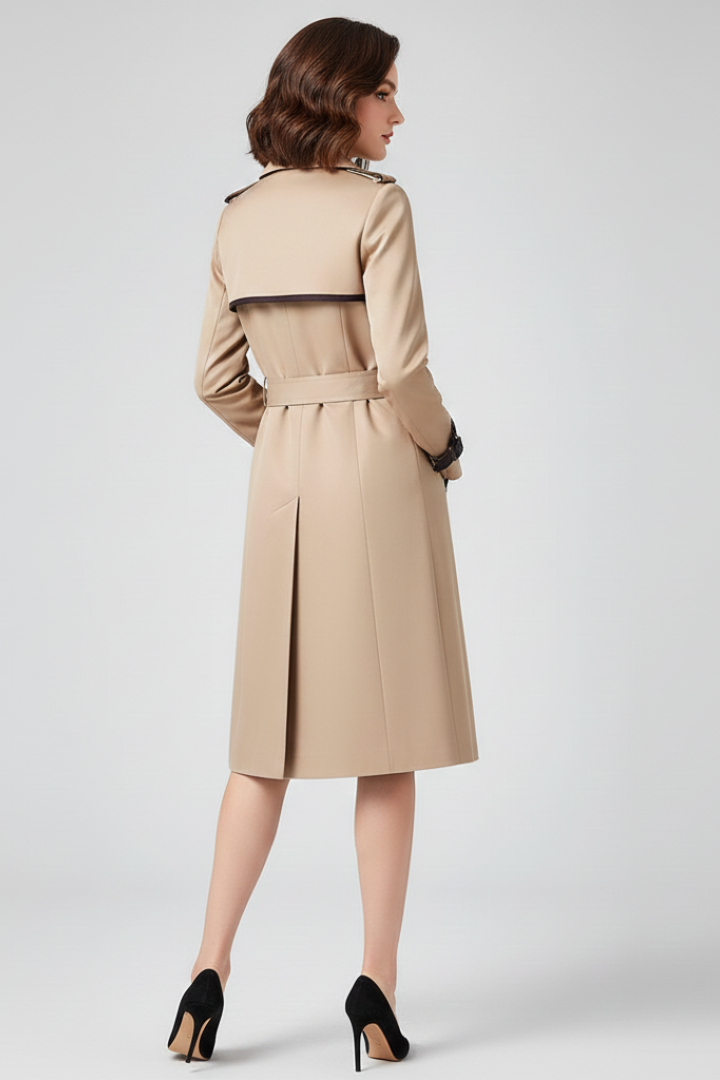 Isla | Textured Trench Coat with Belt