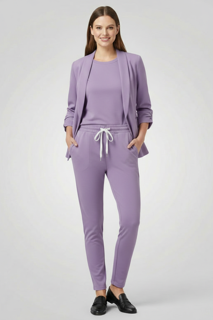 Lila | Chic Trouser Set with Lapel Collar