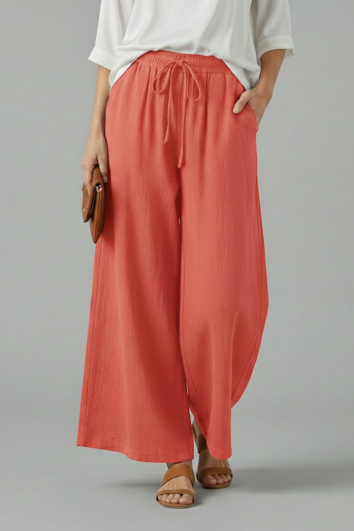 Lila | Drawstring Wide-Leg Trousers