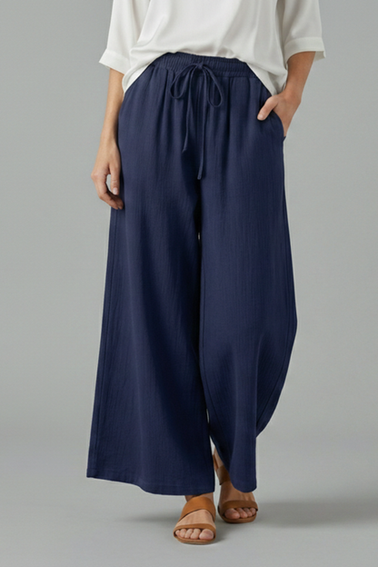 Lila | Drawstring Wide-Leg Trousers
