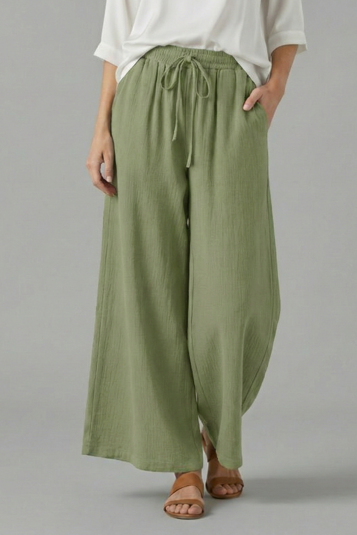 Lila | Drawstring Wide-Leg Trousers