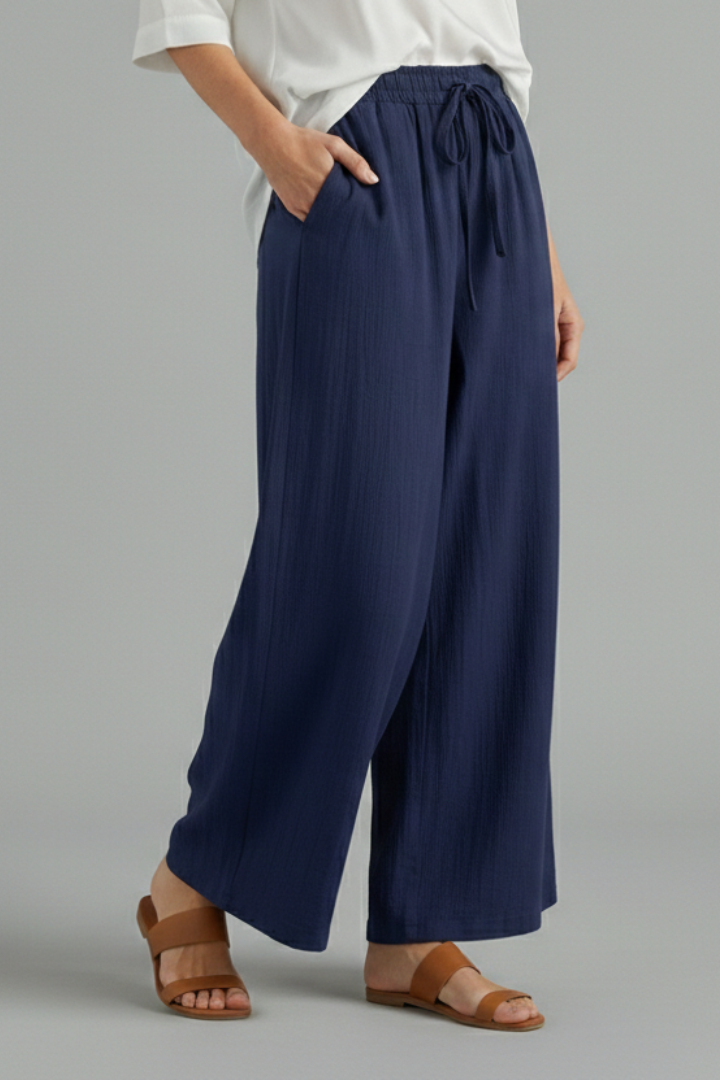 Lila | Drawstring Wide-Leg Trousers