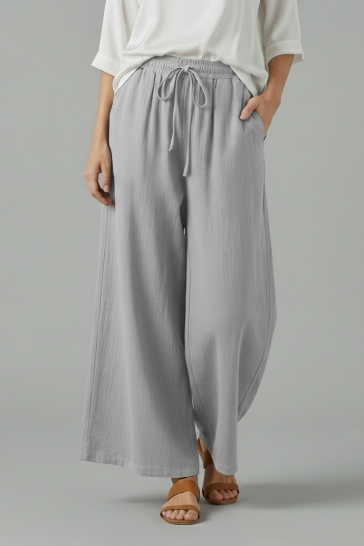 Lila | Drawstring Wide-Leg Trousers