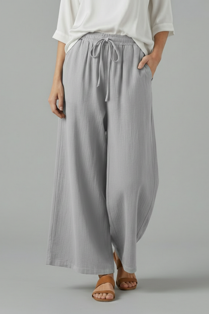 Lila | Drawstring Wide-Leg Trousers