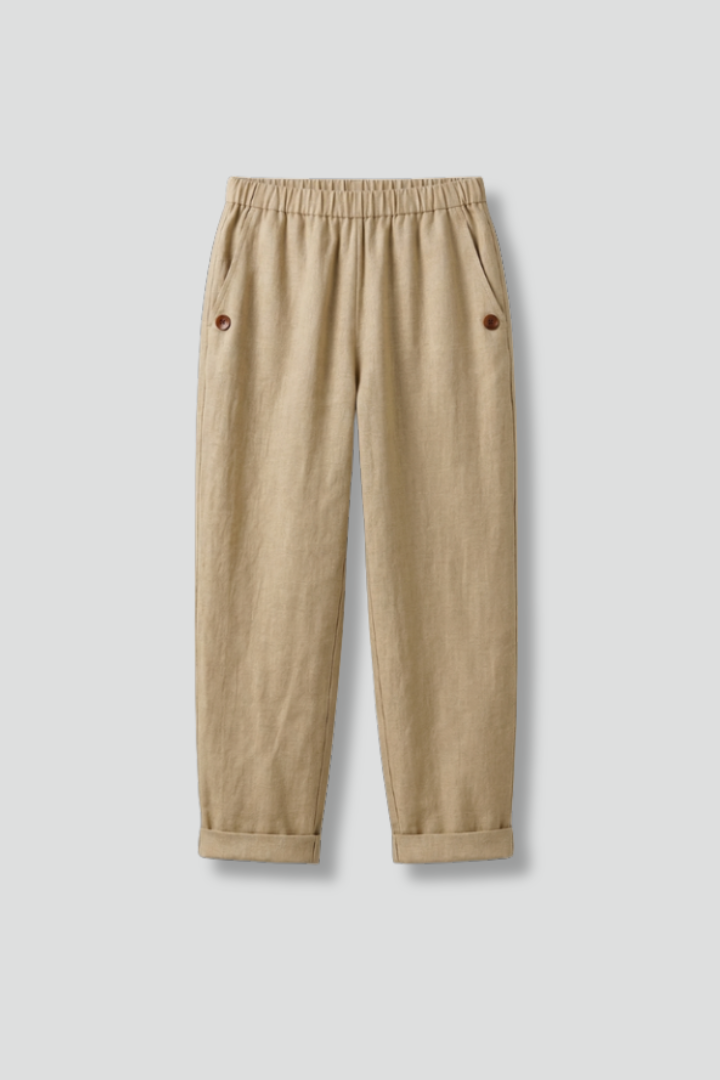 Lila | Effortless Trousers with Elastic Waistband and Side Pockets