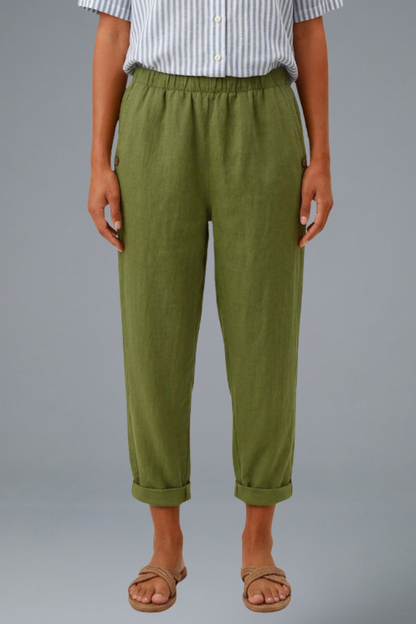 Lila | Effortless Trousers with Elastic Waistband and Side Pockets