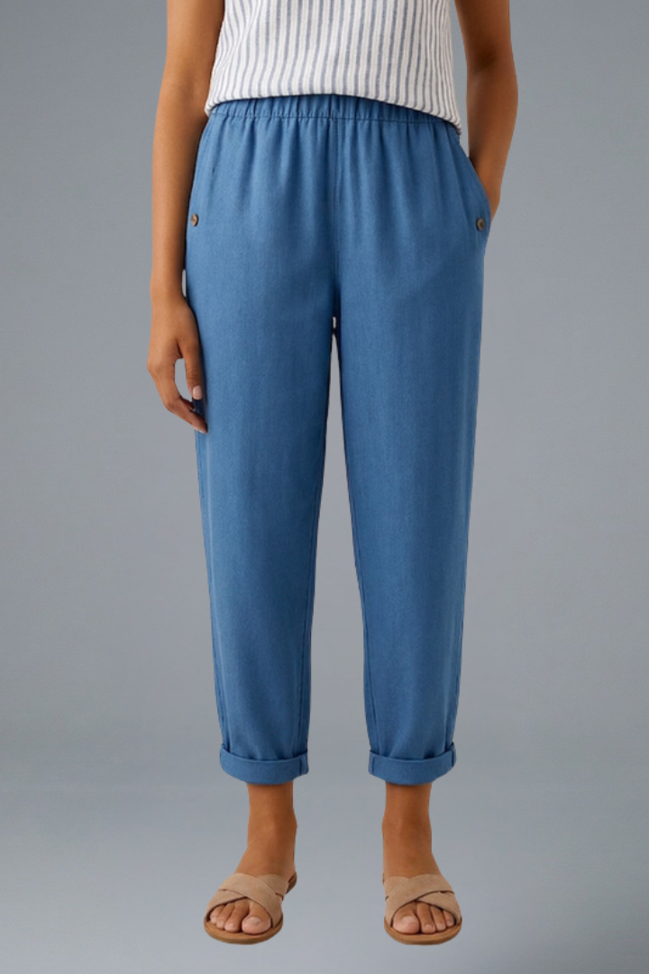 Lila | Effortless Trousers with Elastic Waistband and Side Pockets