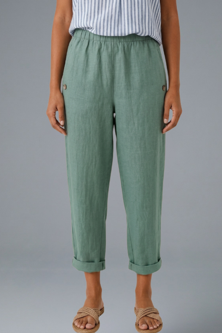 Lila | Effortless Trousers with Elastic Waistband and Side Pockets