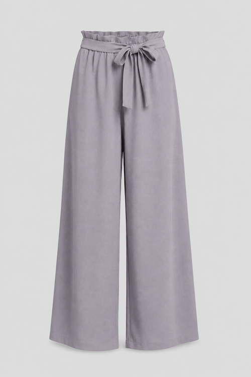Lila | Tie-Waist Wide-Leg Trousers