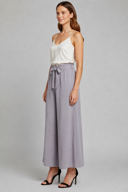 Lila | Tie-Waist Wide-Leg Trousers