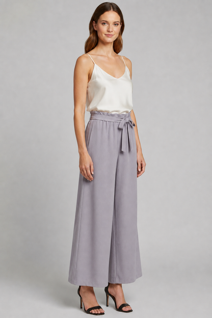 Lila | Tie-Waist Wide-Leg Trousers