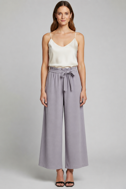 Lila | Tie-Waist Wide-Leg Trousers