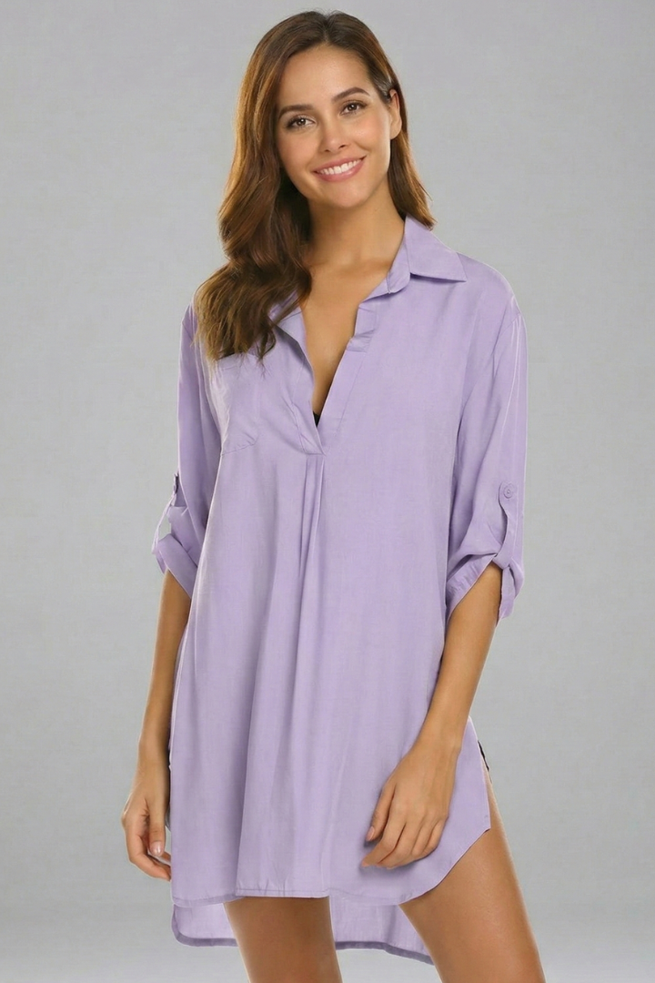 Lila | Tailored Collared Tunic Dress