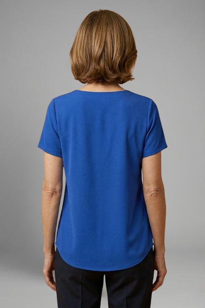 Lena | Pleated Square Neck Tunic Top