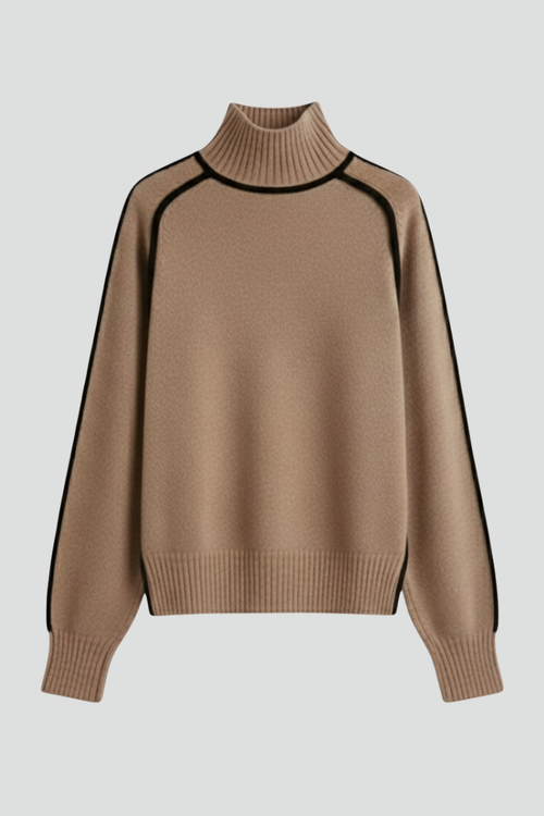 Lena | Ribbed Collar Turtleneck Jumper