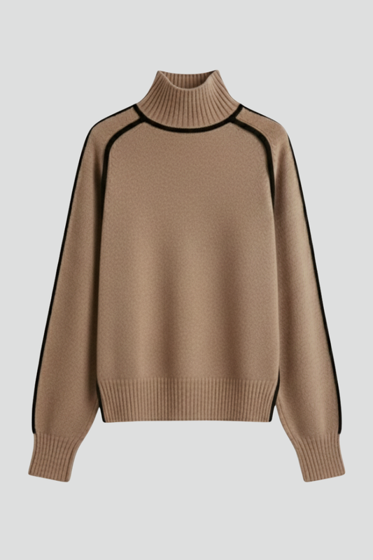 Lena | Ribbed Collar Turtleneck Jumper