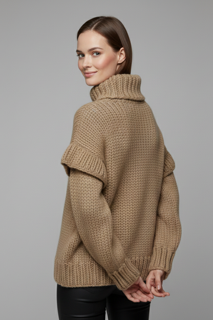 Lila | Ribbed Knit Turtleneck Jumper