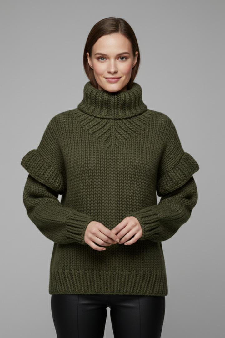 Lila | Ribbed Knit Turtleneck Jumper